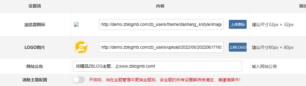 zblog响应式个人网址发布主页模板